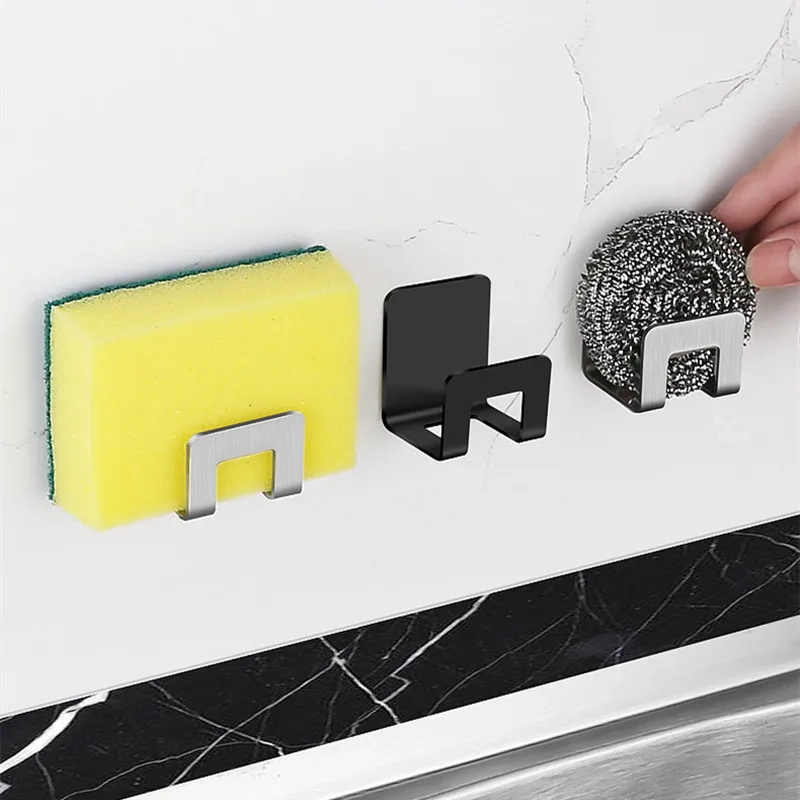 Self-Adhesive Stainless Steel Sponge Holder - Image 3
