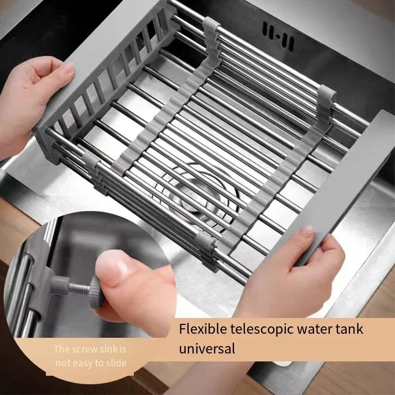 Folding Sink Drain Rack Basket - Image 5
