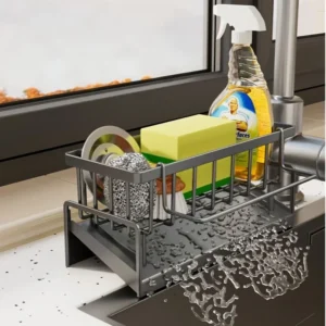 Drill-Free Sink Sponge and Soap Organizer