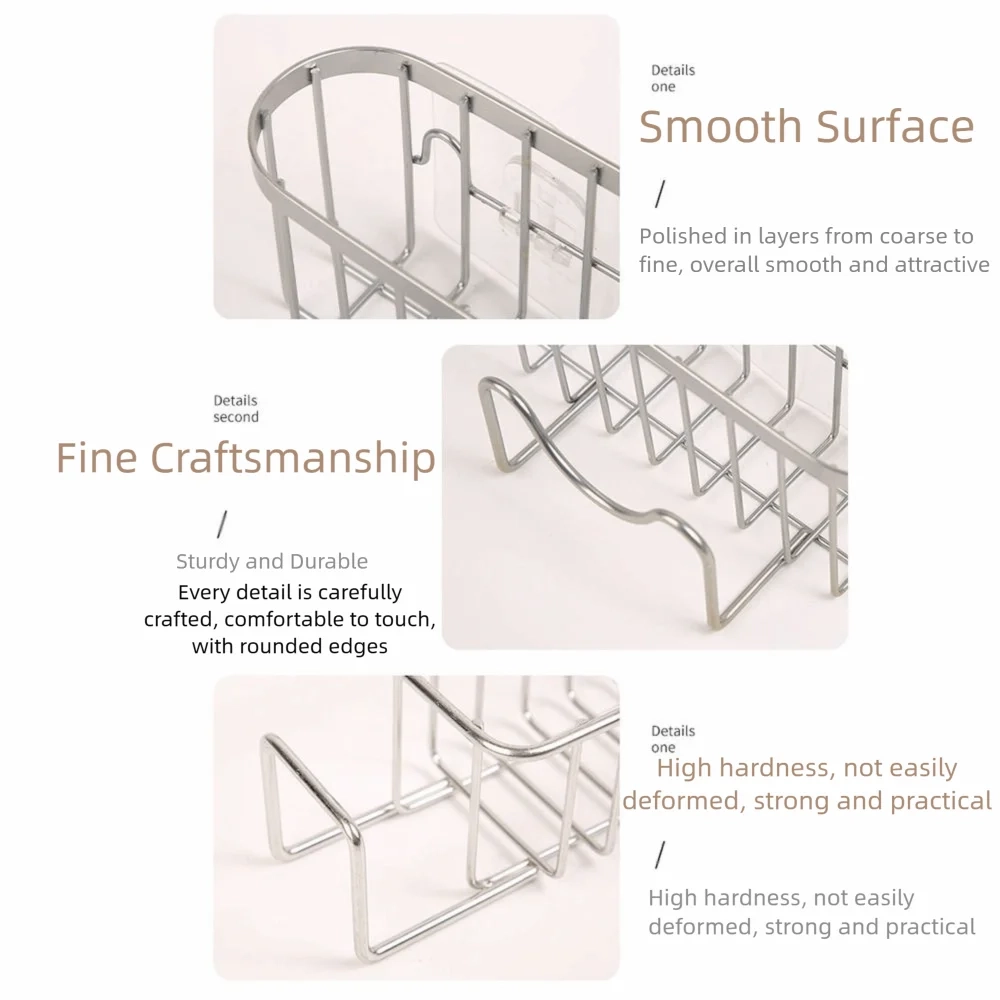 Suction Cup Sponge Drain Rack with Hook - Image 4