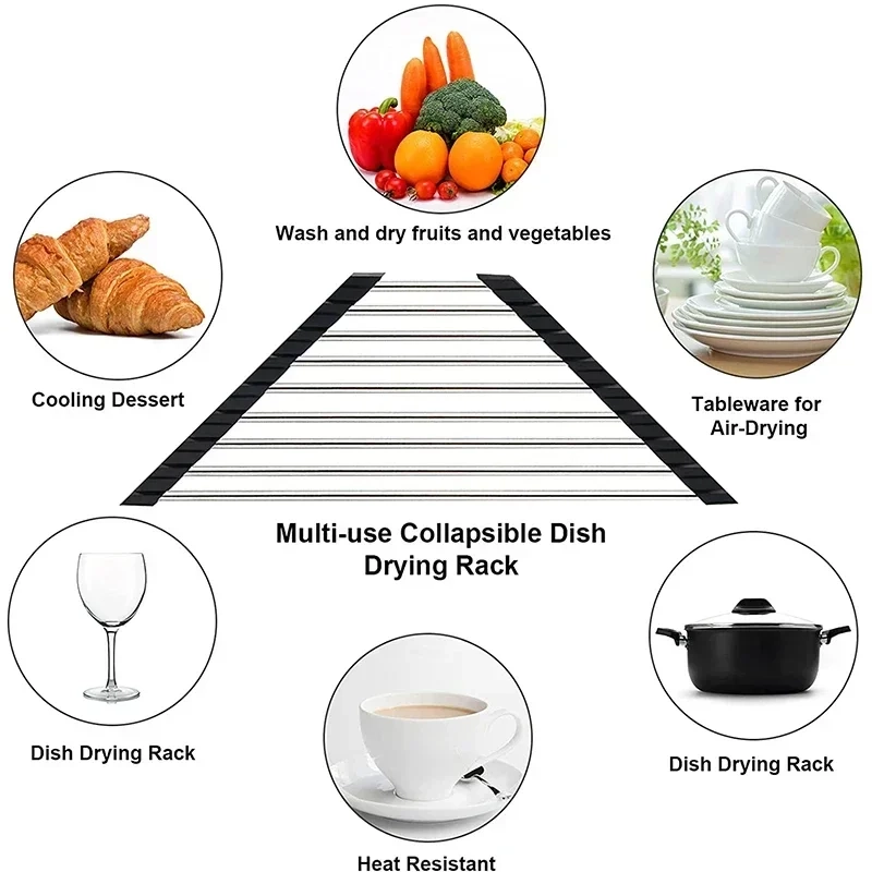 Roll-Up Triangle Sink Drying Rack - Image 4