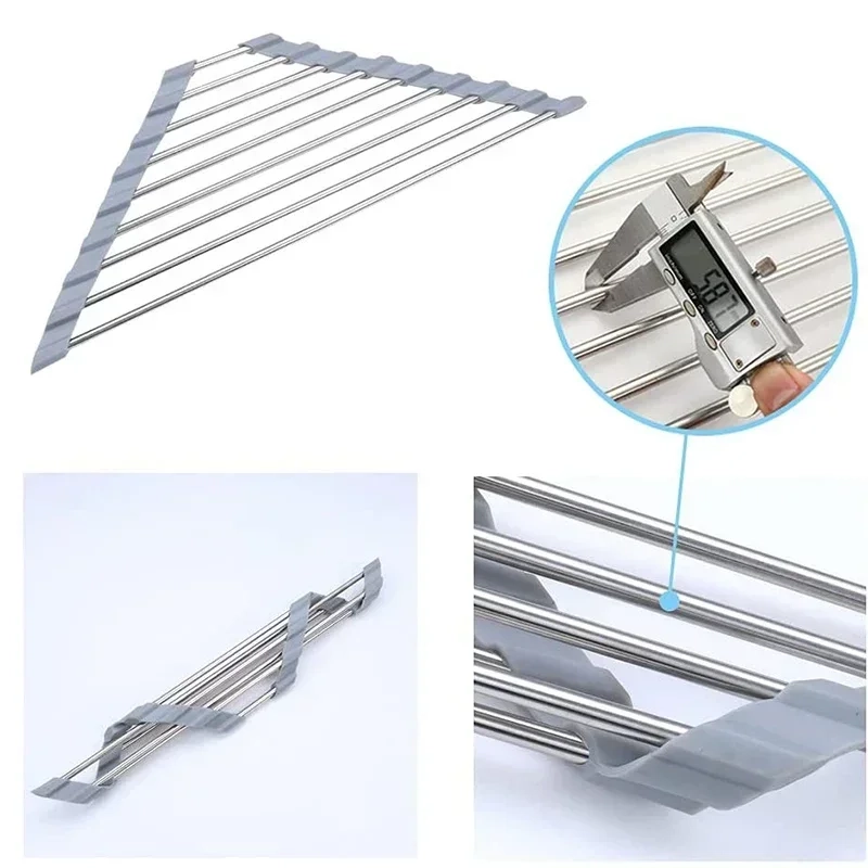 Roll-Up Triangle Sink Drying Rack - Image 5