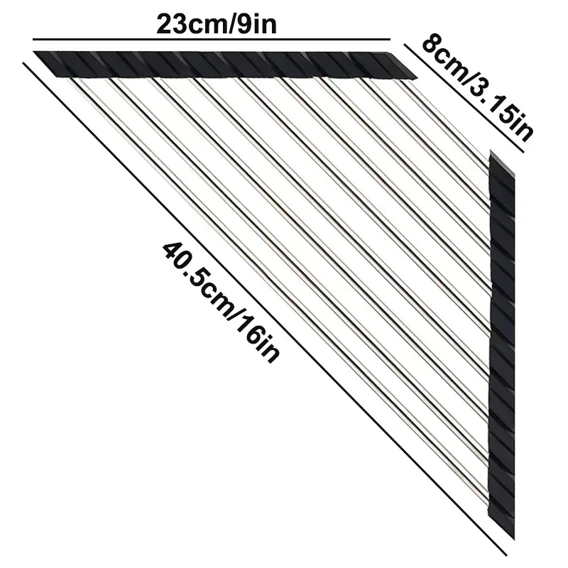 Roll-Up Triangle Sink Drying Rack - Image 6