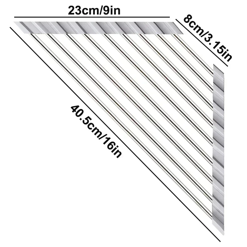 Roll-Up Triangle Sink Drying Rack - Image 7