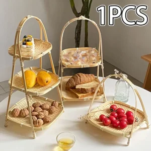 Handwoven Bamboo Fruit and Serving Basket