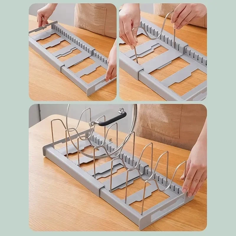 Expandable Pan and Lid Organizer Rack - Image 2