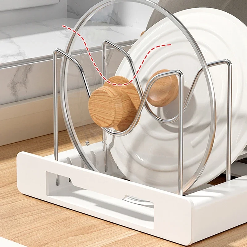 Expandable Pan and Lid Organizer Rack - Image 5