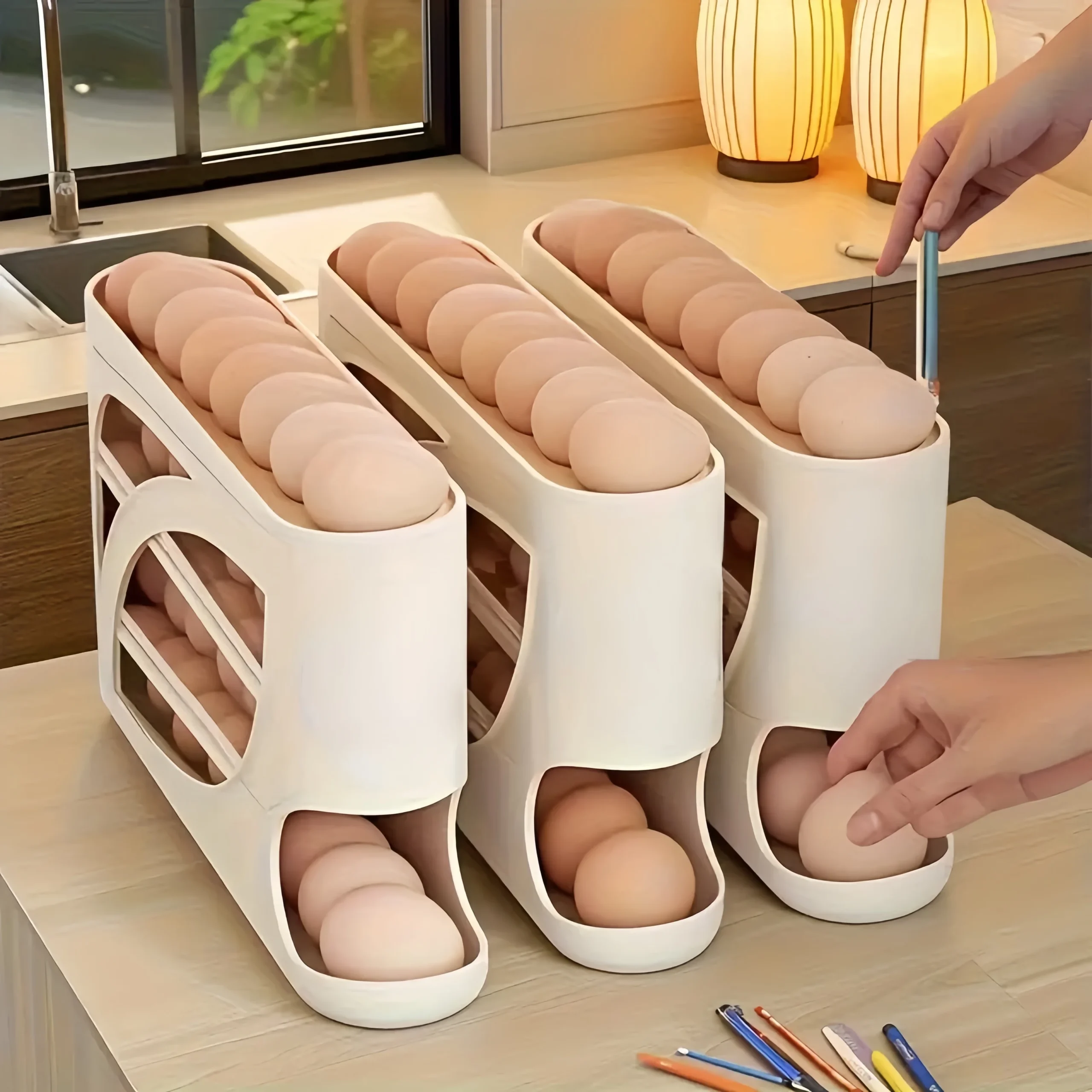 Automatic Rolling Egg Storage Rack - Image 4