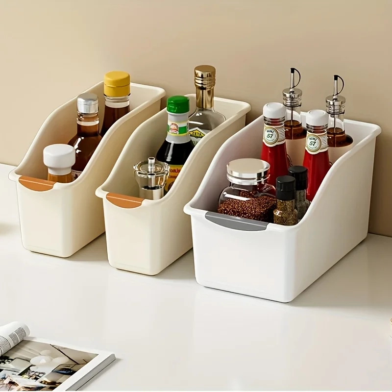 Curved Multi-Use Storage Basket Set - Curved Space-Saving Design, Ideal for Home Organization & Cleaning Supplies Storage - Image 3