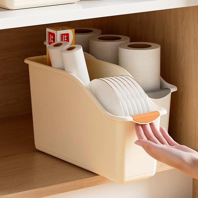 Curved Multi-Use Storage Basket Set - Curved Space-Saving Design, Ideal for Home Organization & Cleaning Supplies Storage - Image 6