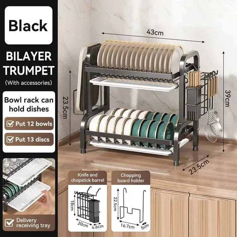 Multifunctional Tableware Storage & Drain Rack - Image 3