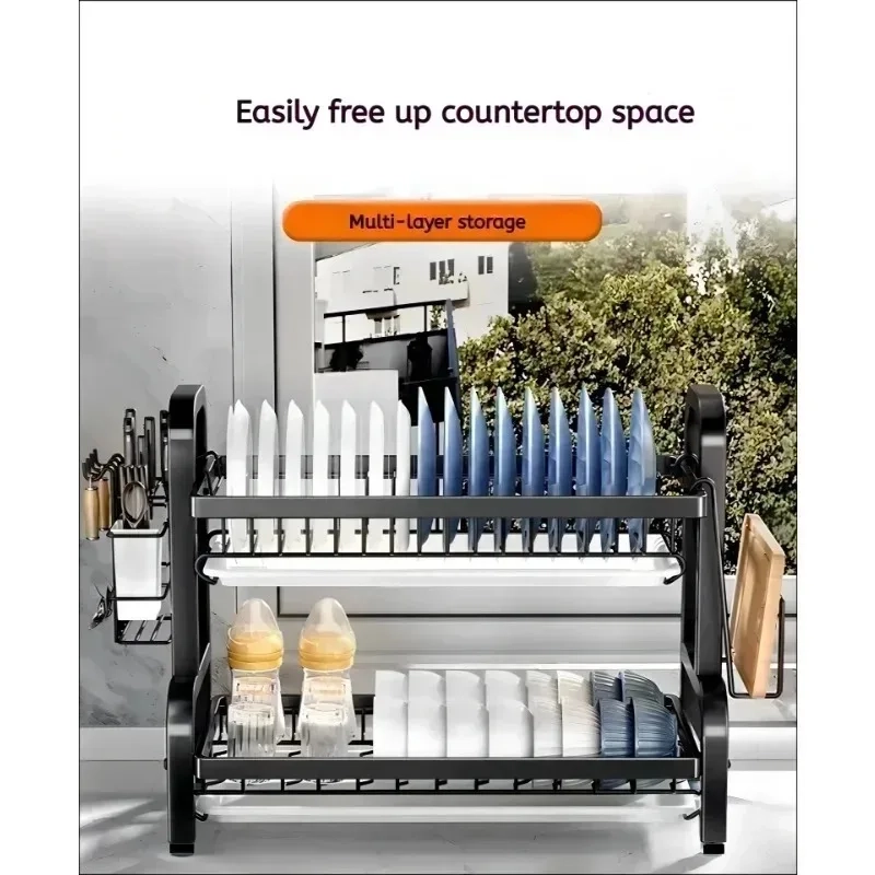 Multifunctional Tableware Storage & Drain Rack - Image 6