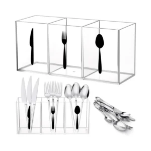 3-Compartment Utensil Organizer Box