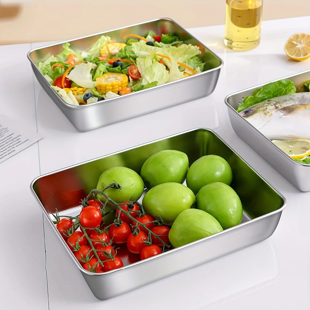 Stainless Steel Airtight Food Storage Container Set - Airtight BPA-Free Kitchen Organizers for Fridge/Pantry/Dry Goods - Image 6