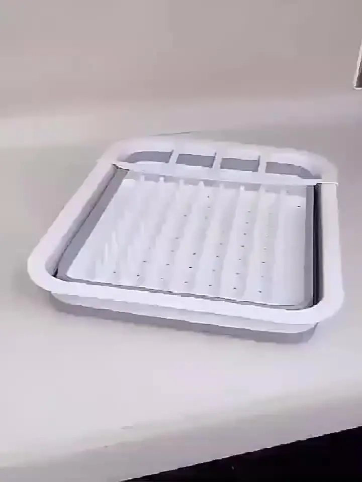 Foldable Dish Drying Rack with Cutlery Holder - Space-Saving for Homes, RVs, Camping & Travel Trailers | Plastic Tray Rack - Image 6