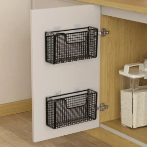 Over Cabinet Door Hanging Storage Basket