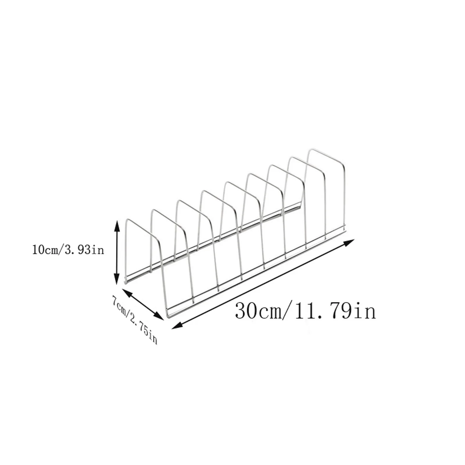 Stainless Steel Plate and Tray Organizer Rack - Image 6