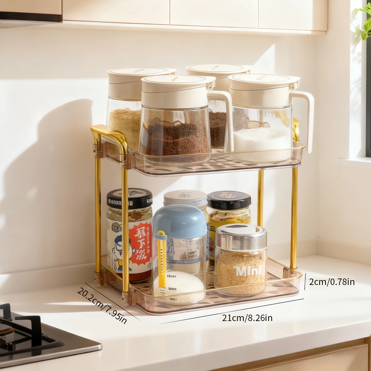 2-Tier and 3-Tier Countertop Spice Storage Rack - Image 9