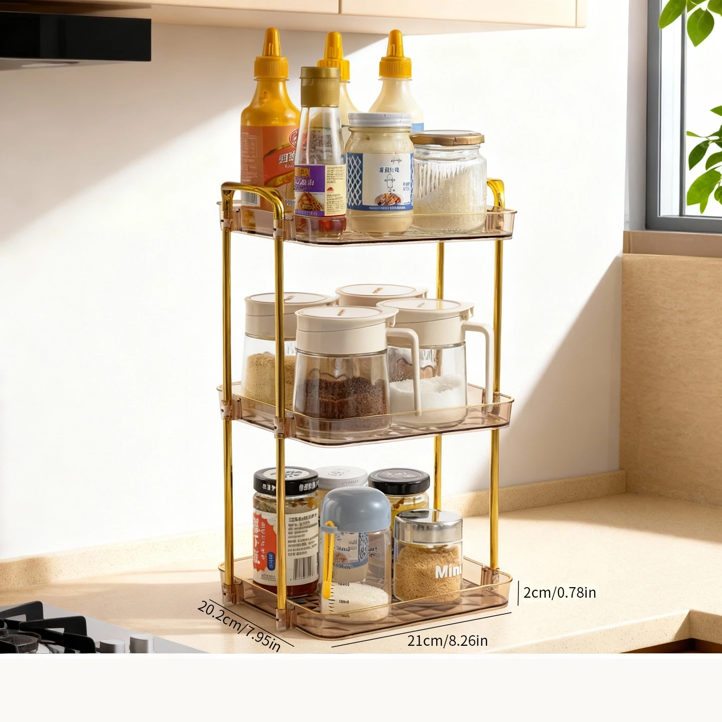 2-Tier and 3-Tier Countertop Spice Storage Rack - Image 8