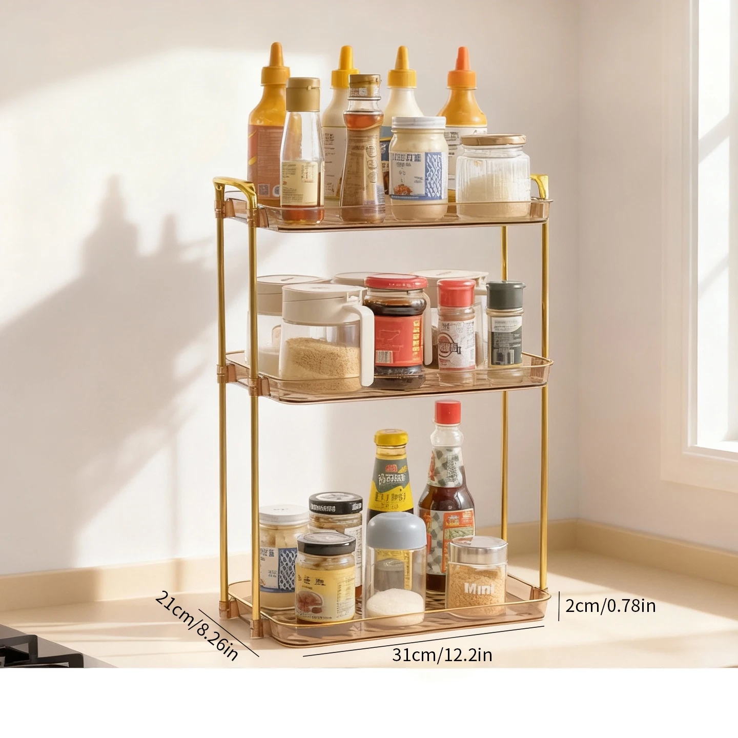 2-Tier and 3-Tier Countertop Spice Storage Rack - Image 17