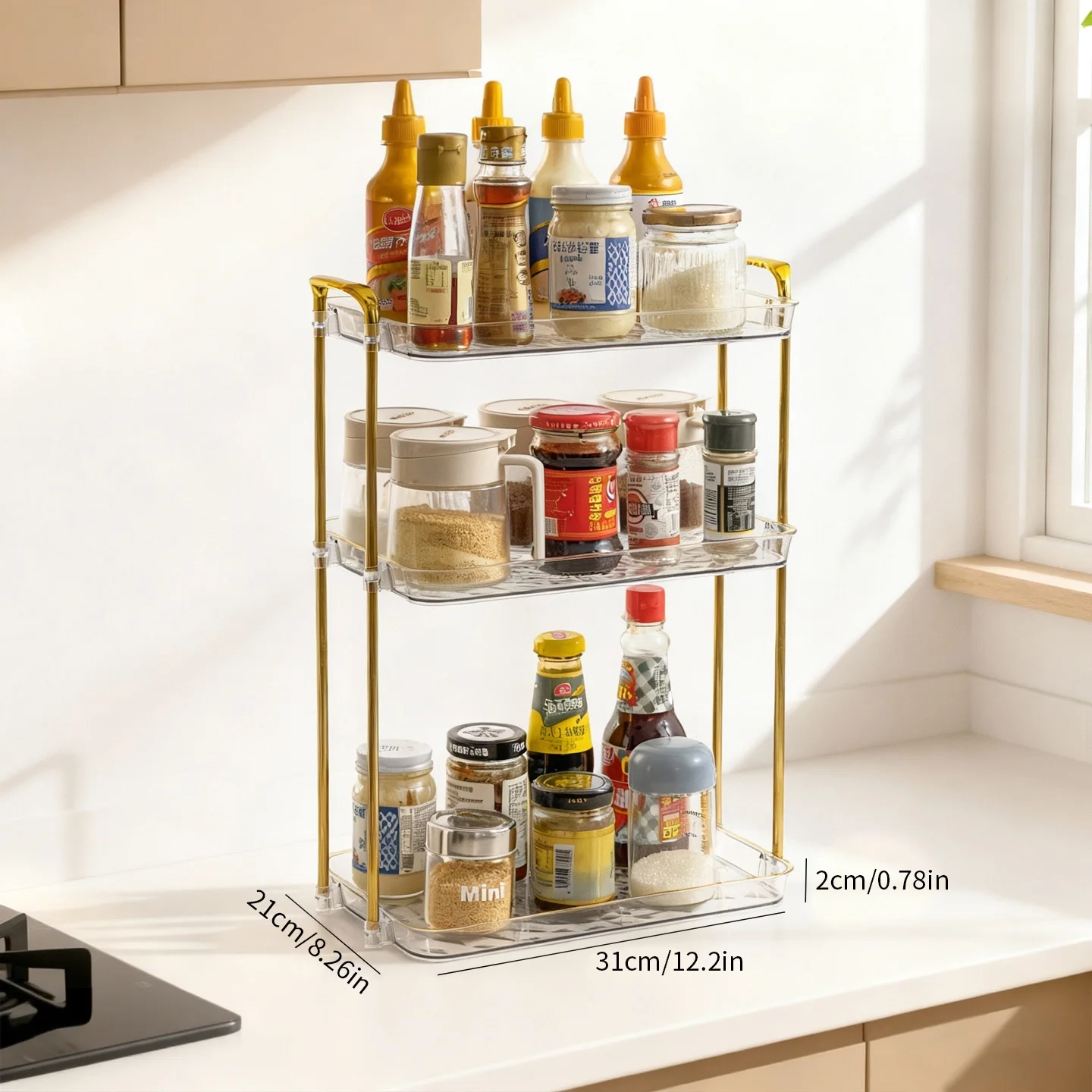 2-Tier and 3-Tier Countertop Spice Storage Rack - Image 16