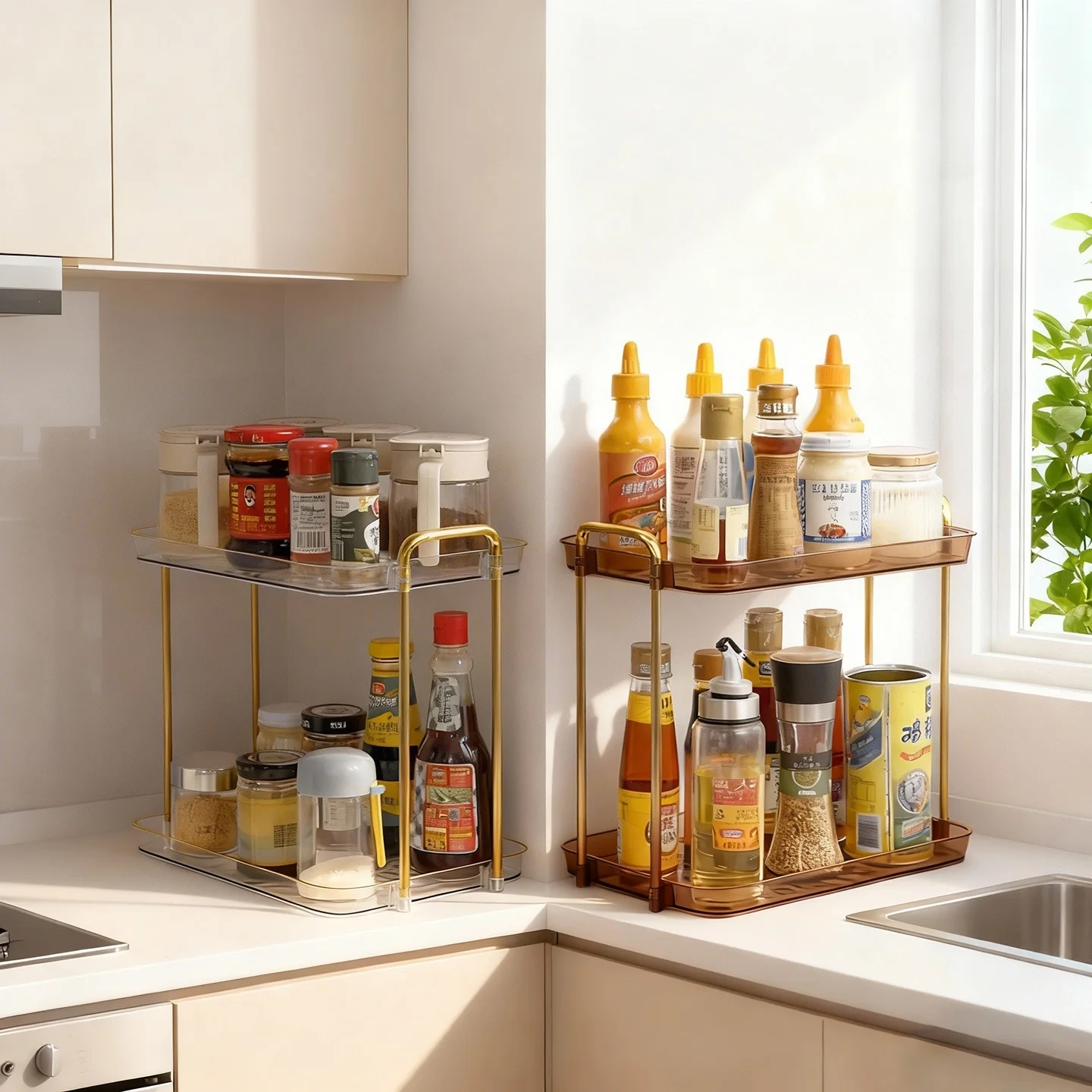 2-Tier and 3-Tier Countertop Spice Storage Rack - Image 2