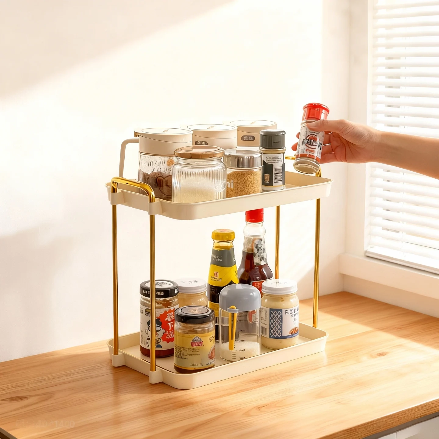 2-Tier and 3-Tier Countertop Spice Storage Rack - Image 3
