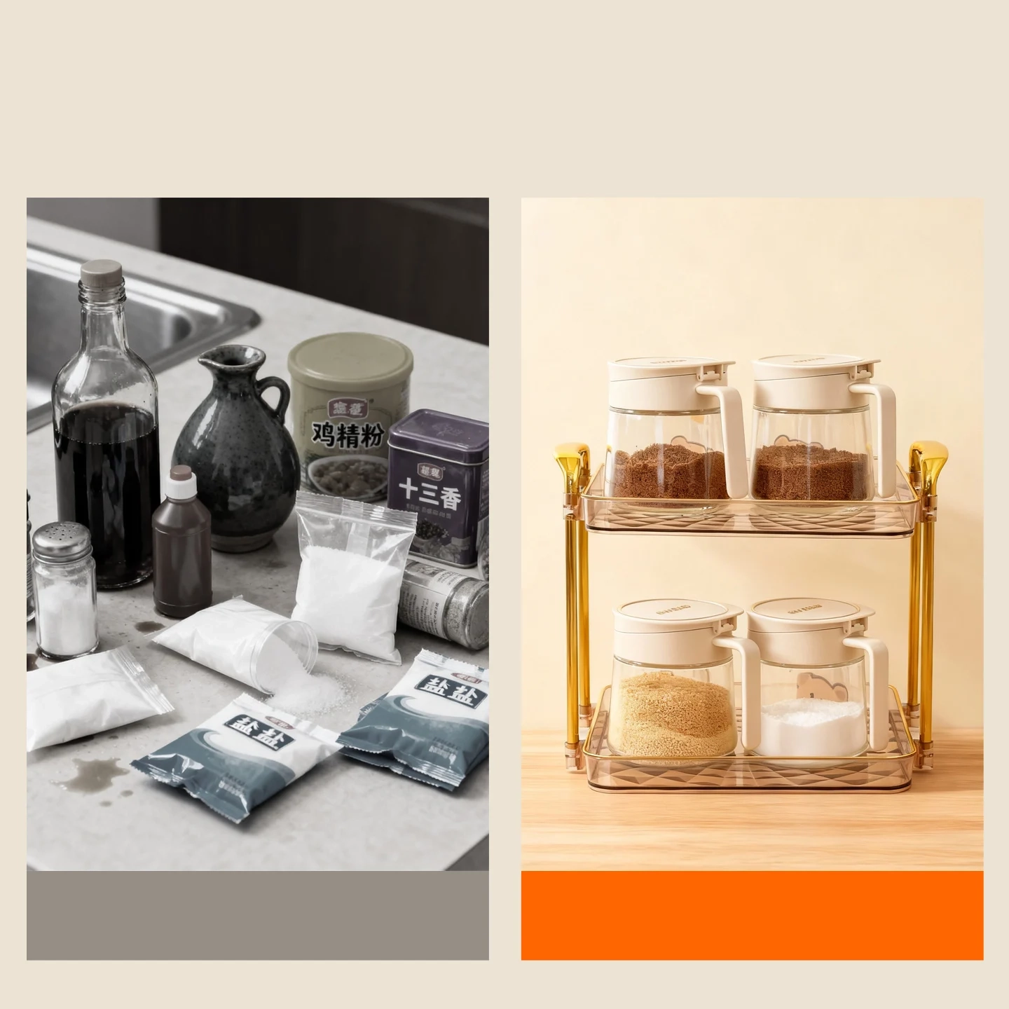 2-Tier and 3-Tier Countertop Spice Storage Rack - Image 5