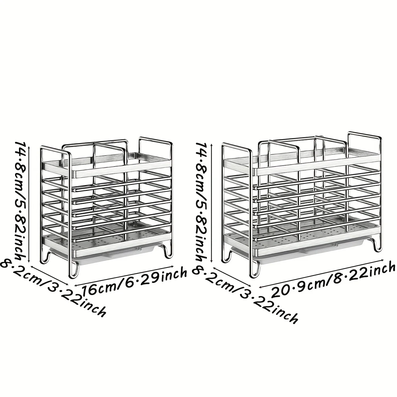 Wall-Mounted Stainless Steel Utensil Holder - Image 3