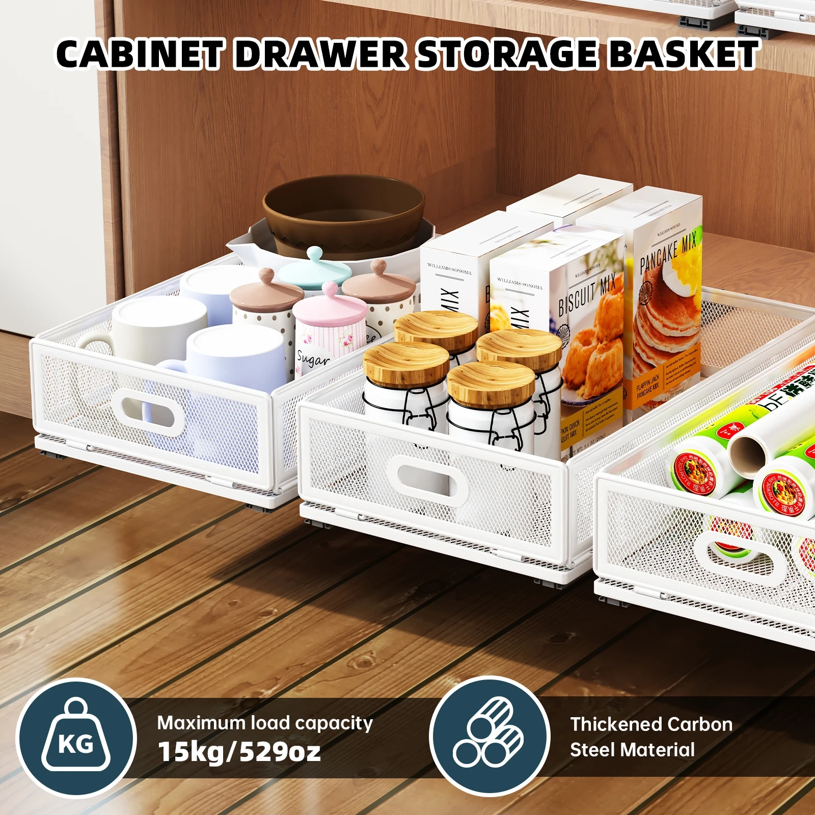 Pull-Out Under-Sink Storage Basket - Image 2
