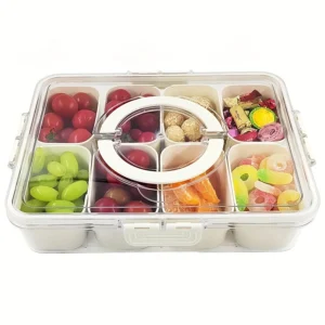 Divided Snack Storage Container with Lid