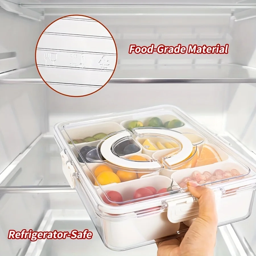 Divided Snack Storage Container with Lid - Image 4