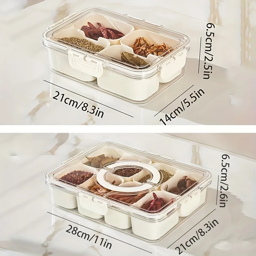 Divided Snack Storage Container with Lid - Image 6