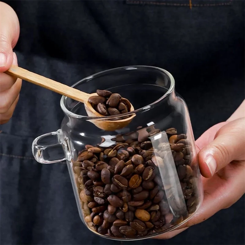 Glass Storage Jar with Wooden Lid and Spoon - Image 3