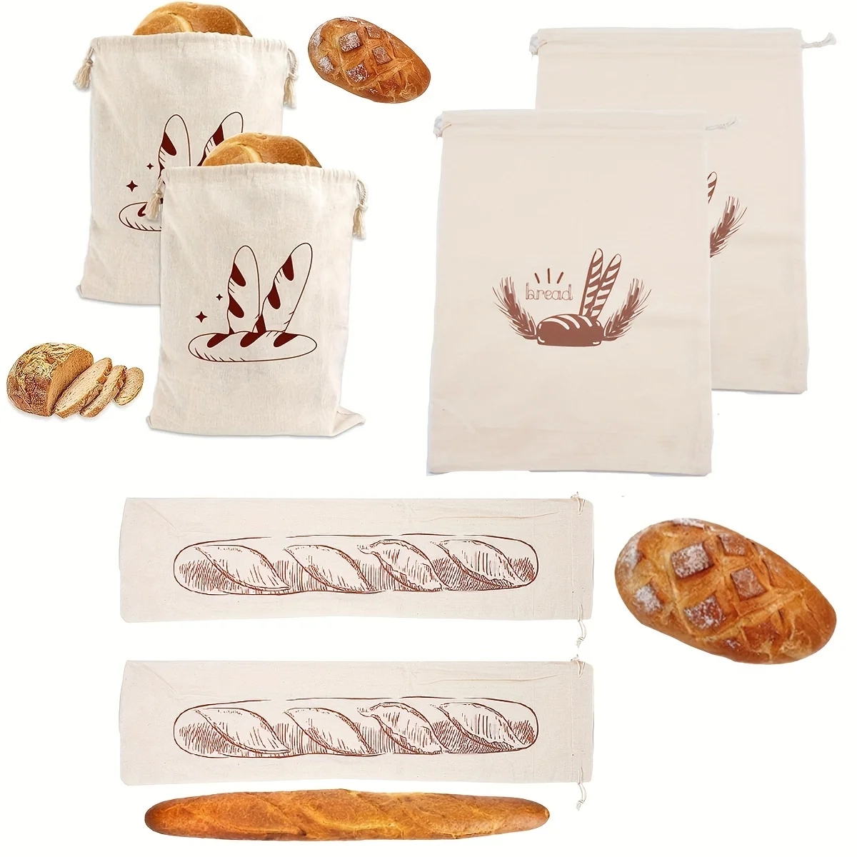 Reusable Linen Bread Storage Bag - Image 2