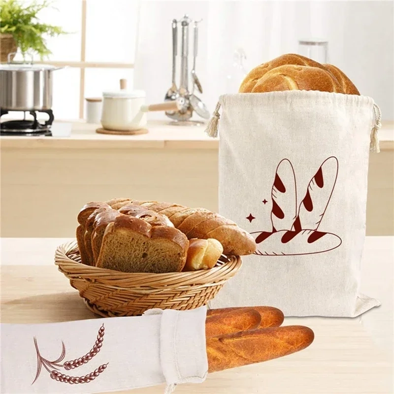 Reusable Linen Bread Storage Bag - Image 3