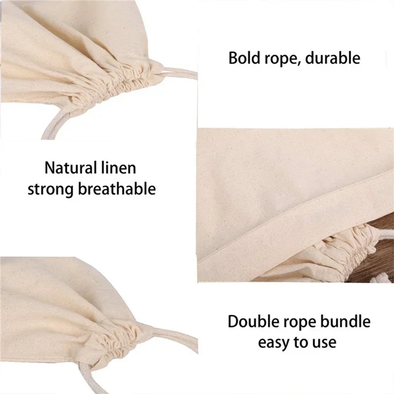 Reusable Linen Bread Storage Bag - Image 4