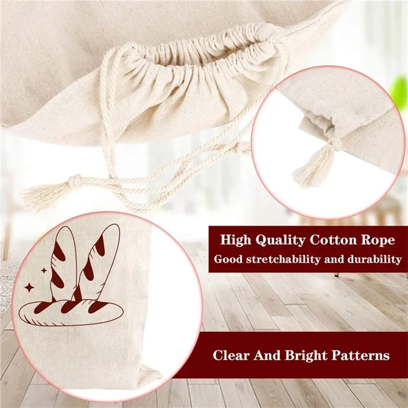 Reusable Linen Bread Storage Bag - Image 5