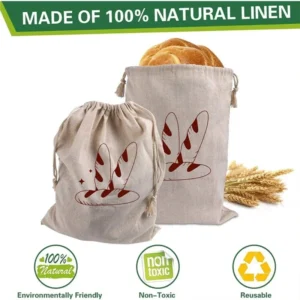 Reusable Linen Bread Storage Bag