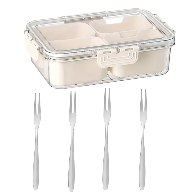Portable Divided Snack Storage Box with Lid - Image 9