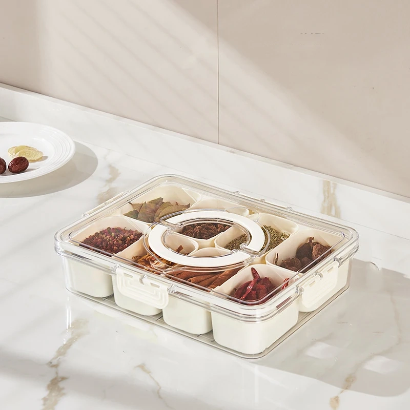 Portable Divided Snack Storage Box with Lid - Image 7