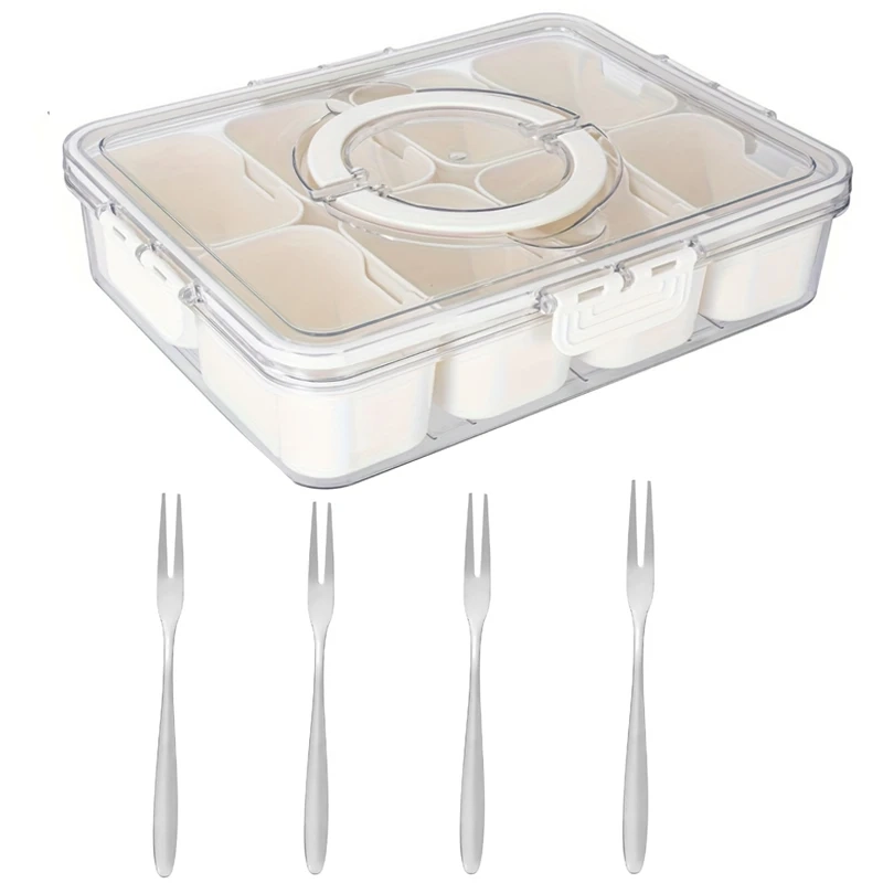 Portable Divided Snack Storage Box with Lid - Image 10
