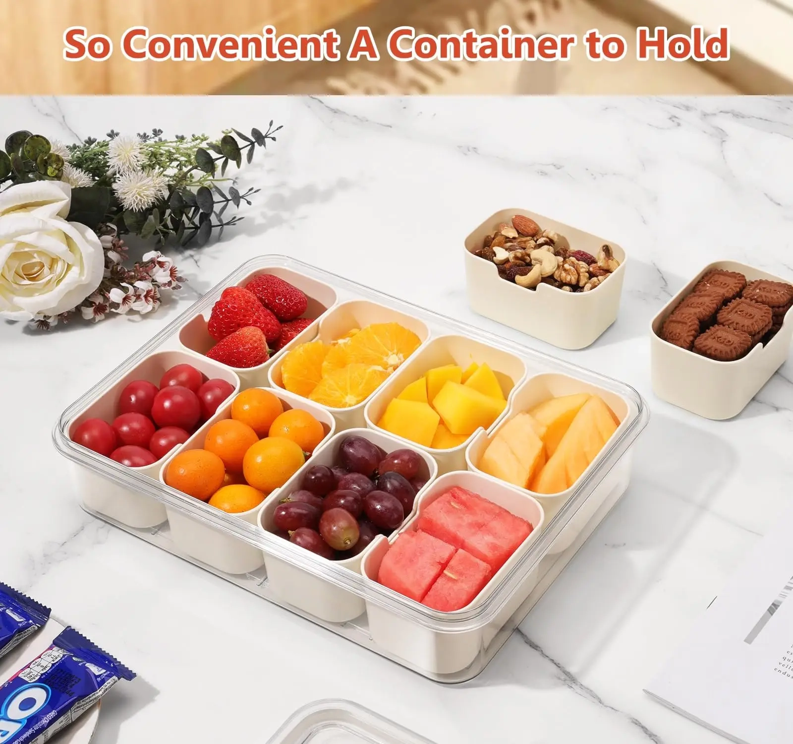 Portable Divided Snack Storage Box with Lid - Image 6