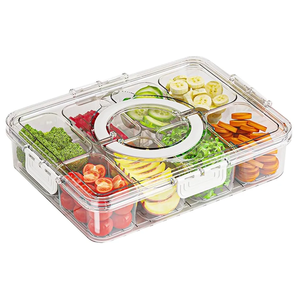 Portable Divided Veggie Tray with Lid - Image 7
