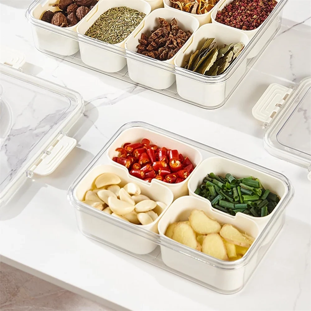 4-Compartment Snack Storage Box with Lid - Image 3