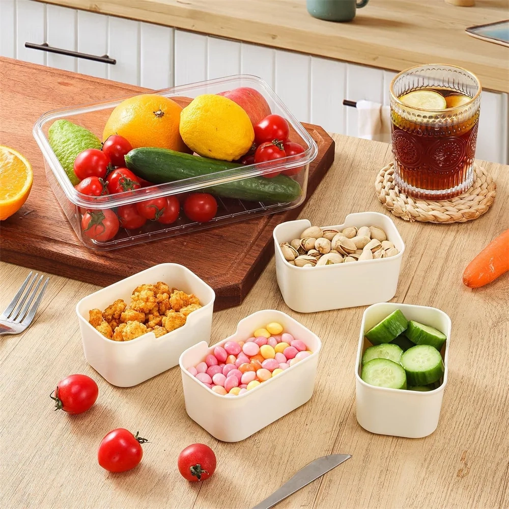 4-Compartment Snack Storage Box with Lid - Image 5