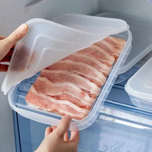 Divided Fridge Food Storage Box with Lid