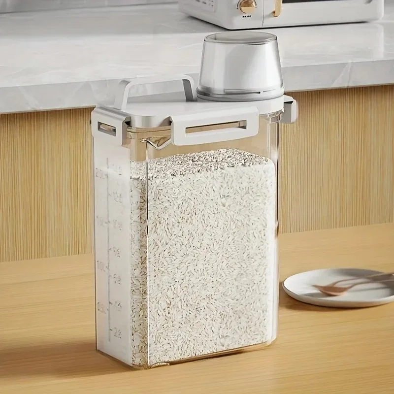 Airtight Grain Storage Container with Measuring Cup - Image 6