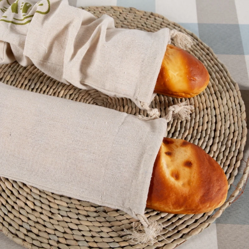 Reusable Linen Bread Storage Bag - Image 3