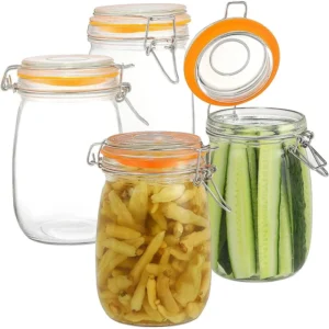 Wide Mouth Glass Storage Jar with Airtight Lid